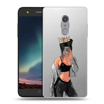 Силиконовый чехол на ZTE Blade V7 Plus с принтом Женские принты
