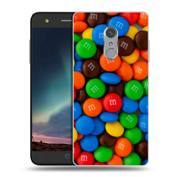 Силиконовый чехол на ZTE Blade V7 Plus с принтом Конфеты