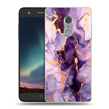 Силиконовый чехол на ZTE Blade V7 Plus с принтом Мрамор