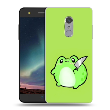 Силиконовый чехол на ZTE Blade V7 Plus с принтом Лягушенок