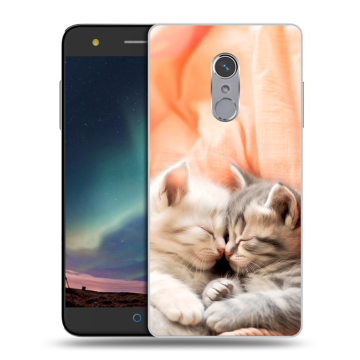 Силиконовый чехол на ZTE Blade V7 Plus с принтом Котята Силиконовый чехол на ZTE Blade V7 Plus с принтом Котята