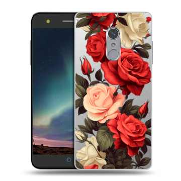Силиконовый чехол на ZTE Blade V7 Plus с принтом Розы Силиконовый чехол на ZTE Blade V7 Plus с принтом Розы