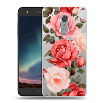 Силиконовый чехол на ZTE Blade V7 Plus с принтом Розы Силиконовый чехол на ZTE Blade V7 Plus с принтом Розы