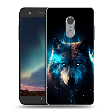 Силиконовый чехол на ZTE Blade V7 Plus с принтом Волк ночной Силиконовый чехол на ZTE Blade V7 Plus с принтом Волк ночной