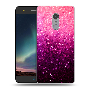 Силиконовый чехол на ZTE Blade V7 Plus с принтом Блестки