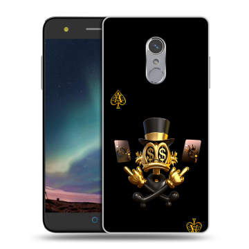 Силиконовый чехол на ZTE Blade V7 Plus с принтом Золотой скрудж макдак Силиконовый чехол на ZTE Blade V7 Plus с принтом Золотой скрудж макдак