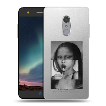 Силиконовый чехол на ZTE Blade V7 Plus с принтом Мона Лиза Силиконовый чехол на ZTE Blade V7 Plus с принтом Мона Лиза