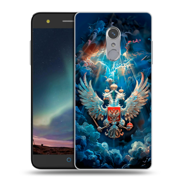 Силиконовый чехол на ZTE Blade V7 Plus с принтом Герб флаг России Силиконовый чехол на ZTE Blade V7 Plus с принтом Герб флаг России