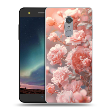 Силиконовый чехол на ZTE Blade V7 Plus с принтом Розовые розы Силиконовый чехол на ZTE Blade V7 Plus с принтом Розовые розы