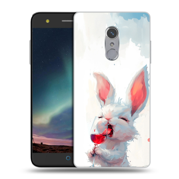 Силиконовый чехол на ZTE Blade V7 Plus с принтом кролик зайчик Силиконовый чехол на ZTE Blade V7 Plus с принтом кролик зайчик