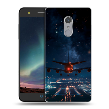 Силиконовый чехол на ZTE Blade V7 Plus с принтом самолет Силиконовый чехол на ZTE Blade V7 Plus с принтом самолет