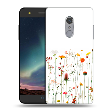 Силиконовый чехол на ZTE Blade V7 Plus с принтом цветы Силиконовый чехол на ZTE Blade V7 Plus с принтом цветы