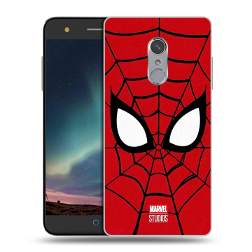 Силиконовый чехол на ZTE Blade V7 Plus с принтом человек паук spiderman