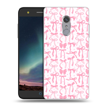 Силиконовый чехол на ZTE Blade V7 Plus с принтом Розовые бантики Силиконовый чехол на ZTE Blade V7 Plus с принтом Розовые бантики