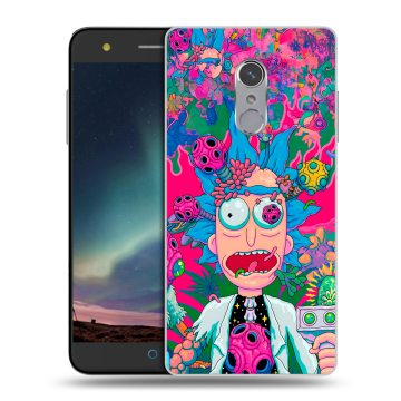 Силиконовый чехол на ZTE Blade V7 Plus с принтом Рик и Морти Rick Morty
