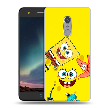 Силиконовый чехол на ZTE Blade V7 Plus с принтом Спанч боб Спанчбоб Силиконовый чехол на ZTE Blade V7 Plus с принтом Спанч боб Спанчбоб