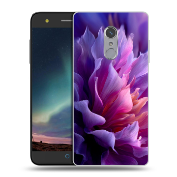 Силиконовый чехол на ZTE Blade V7 Plus с принтом женский цветы