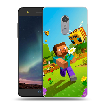 Силиконовый чехол на ZTE Blade V7 Plus с принтом Майнкрафт Minecraft Силиконовый чехол на ZTE Blade V7 Plus с принтом Майнкрафт Minecraft