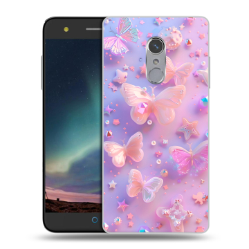Силиконовый чехол на ZTE Blade V7 Plus с принтом Бабочки Силиконовый чехол на ZTE Blade V7 Plus с принтом Бабочки