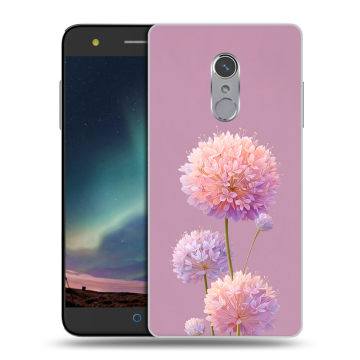 Силиконовый чехол на ZTE Blade V7 Plus с принтом Цветы