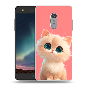 Силиконовый чехол на ZTE Blade V7 Plus с принтом Розовый котенок Силиконовый чехол на ZTE Blade V7 Plus с принтом Розовый котенок