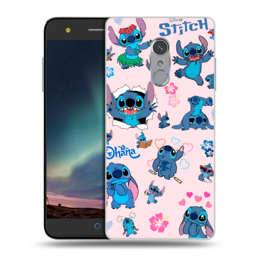 Силиконовый чехол на ZTE Blade V7 Plus с принтом Лило и Стич