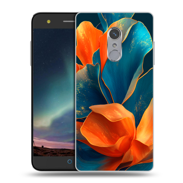Силиконовый чехол на ZTE Blade V7 Plus с принтом Цветы Силиконовый чехол на ZTE Blade V7 Plus с принтом Цветы