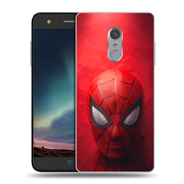 Силиконовый чехол на ZTE Blade V7 Plus с принтом Spiderman Человек паук