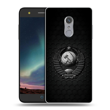 Силиконовый чехол на ZTE Blade V7 Plus с принтом Герб Флаг СССР Силиконовый чехол на ZTE Blade V7 Plus с принтом Герб Флаг СССР