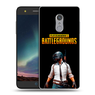 Силиконовый чехол на ZTE Blade V7 Plus с принтом PUGB ПАГБ