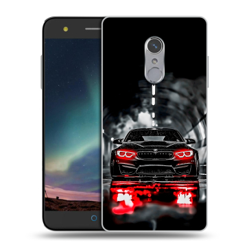 Силиконовый чехол на ZTE Blade V7 Plus с принтом BMW БМВ
