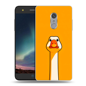 Силиконовый чехол на ZTE Blade V7 Plus с принтом Смешная утка