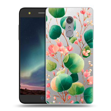 Силиконовый чехол на ZTE Blade V7 Plus с принтом женский