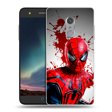 Силиконовый чехол на ZTE Blade V7 Plus с принтом Spiderman Человек паук Силиконовый чехол на ZTE Blade V7 Plus с принтом Spiderman Человек паук