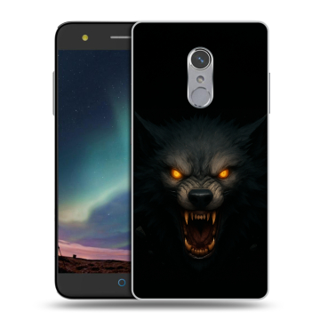 Силиконовый чехол на ZTE Blade V7 Plus с принтом Волк