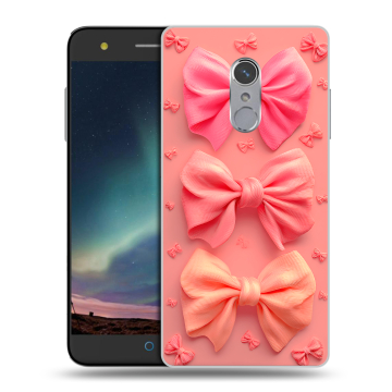 Силиконовый чехол на ZTE Blade V7 Plus с принтом Розовые бантики Силиконовый чехол на ZTE Blade V7 Plus с принтом Розовые бантики