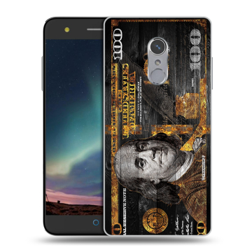 Силиконовый чехол на ZTE Blade V7 Plus с принтом Доллар деньги