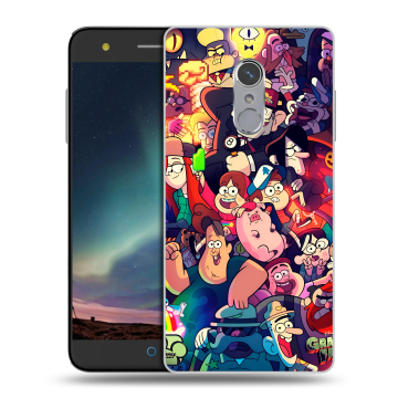 Силиконовый чехол на ZTE Blade V7 Plus с принтом Gravity Falls Гравити Фолз
