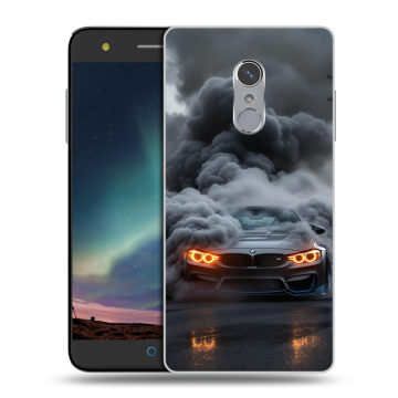 Силиконовый чехол на ZTE Blade V7 Plus с принтом BMW БМВ