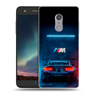 Силиконовый чехол на ZTE Blade V7 Plus с принтом BMW БМВ