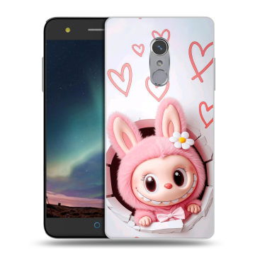 Силиконовый чехол на ZTE Blade V7 Plus с принтом Labubu Лабубу Силиконовый чехол на ZTE Blade V7 Plus с принтом Labubu Лабубу