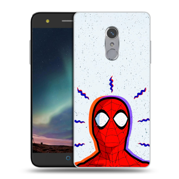 Силиконовый чехол на ZTE Blade V7 Plus с принтом Spiderman Человек паук