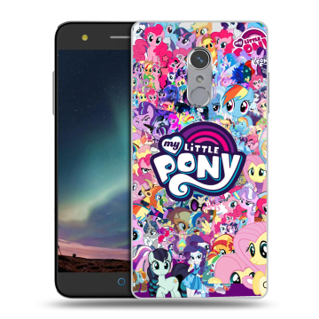 Силиконовый чехол на ZTE Blade V7 Plus с принтом My little pony Дружба чудо