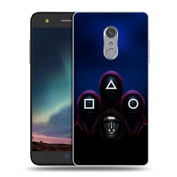 Силиконовый чехол на ZTE Blade V7 Plus с принтом Игра Кальмара