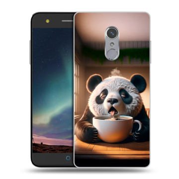 Силиконовый чехол на ZTE Blade V7 Plus с принтом смешная панда Силиконовый чехол на ZTE Blade V7 Plus с принтом смешная панда