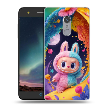 Силиконовый чехол на ZTE Blade V7 Plus с принтом Labubu Лабубу Силиконовый чехол на ZTE Blade V7 Plus с принтом Labubu Лабубу