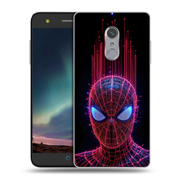 Силиконовый чехол на ZTE Blade V7 Plus с принтом Spiderman Человек паук