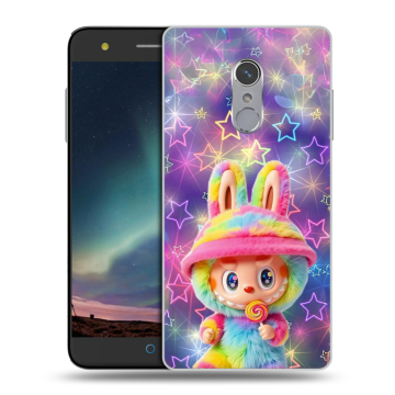 Силиконовый чехол на ZTE Blade V7 Plus с принтом Labubu Лабубу