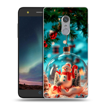 Силиконовый чехол на ZTE Blade V7 Plus с принтом Новый год