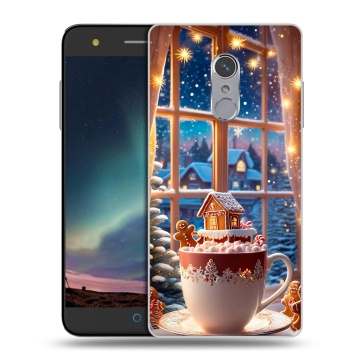Силиконовый чехол на ZTE Blade V7 Plus с принтом Новый год